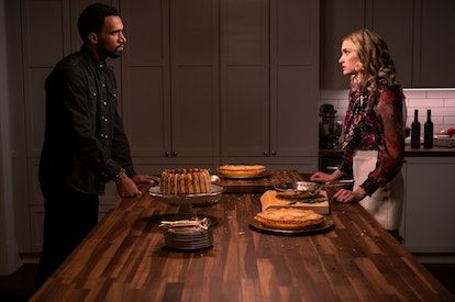 Nathan Mitchell as Zion, Brianne Howey as Georgia in episode 206 of Ginny & Georgia. 