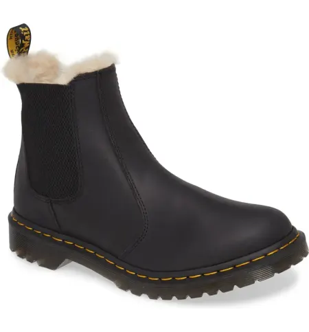 Dr. Martens 2976 Faux Shearling Chelsea Boot