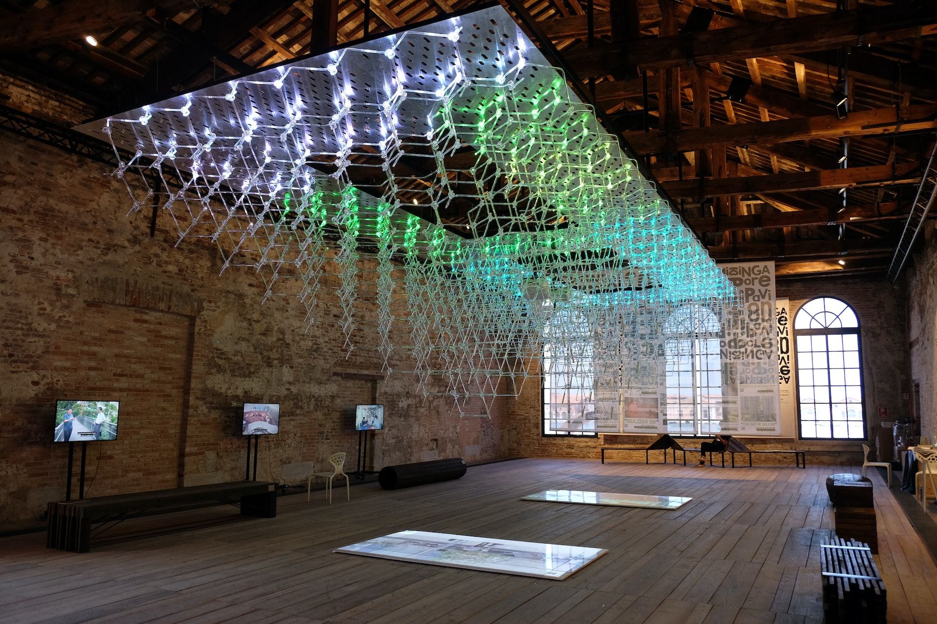 Interior shot of the International Architecture Exhibition La Biennale di Venezia
